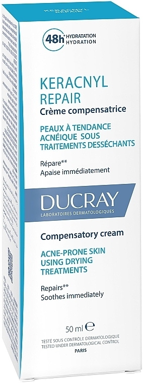 Revitalisierende Creme für zu Akne neigende Haut - Ducray Keracnyl Repair Compensatory Cream — Bild N3