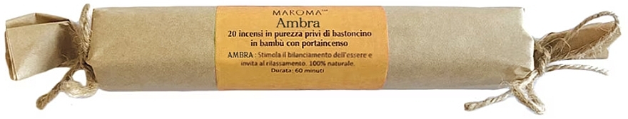 Räucherstäbchen Bernstein - Maroma Bambooless Incense Ambra — Bild N1