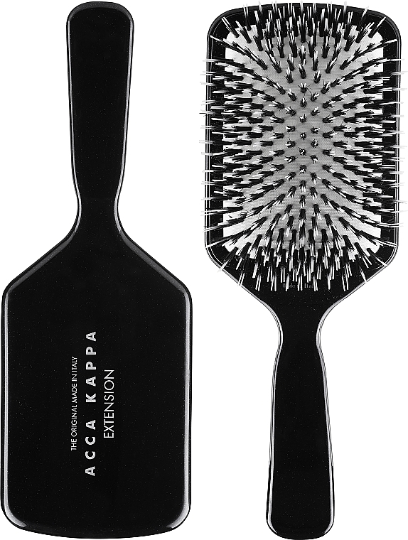 Haarbürste schwarz - Acca Kappa Hair Extension Pneumatic Paddle Brush  — Bild N1