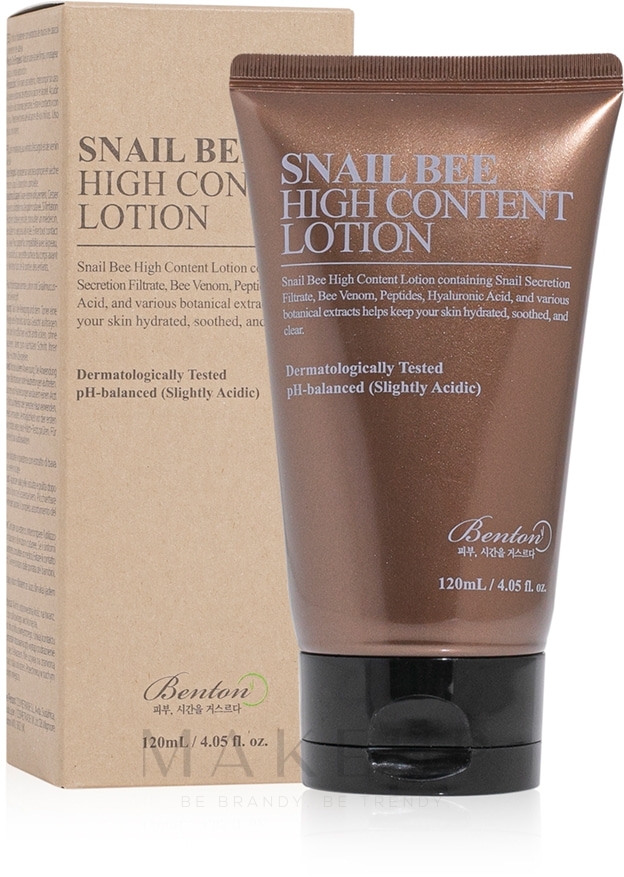 Gesichtslotion mit Schneckenschleimfiltrat und Bienengift - Benton Snail Bee High Content Lotion — Bild 120 ml