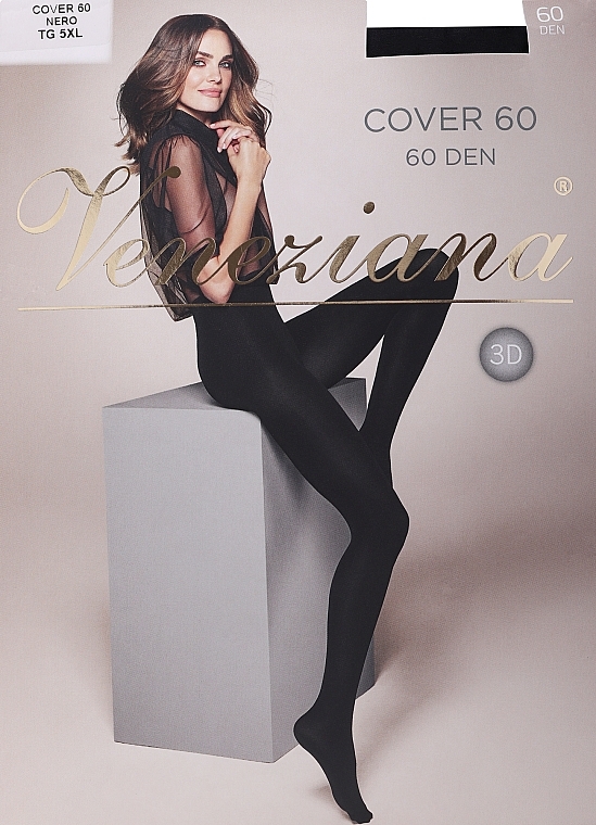 Strumpfhose für Damen Cover 3D 60 Den nero - Veneziana — Bild N3