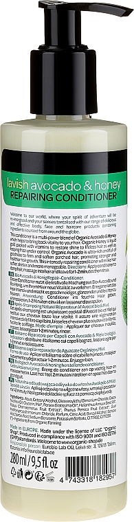 Regenerierende Haarspülung - Organic Shop Avocado & Honey Repairing Conditioner — Foto N2