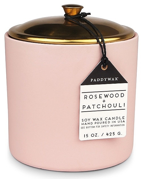 Duftkerze Rosenholz und Patschuli 3 Dochte - Paddywax Hygge Ceramic Candle Blush Rosewood & Patchouli — Bild N1