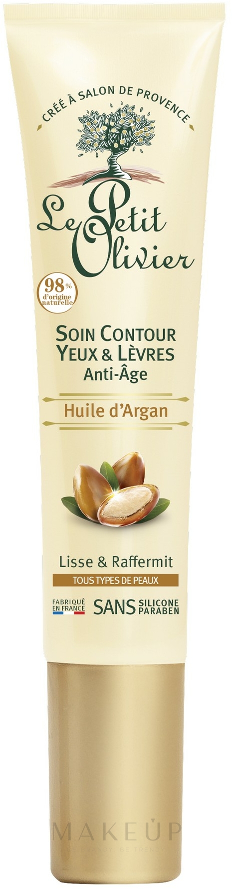 Anti-Aging Augen- und Lippencreme mit Bio-Arganöl - Petit Olivier Anti-aging eye and lip contour with Argan oil — Bild 15 ml