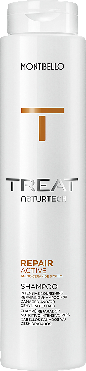 Intensiv pflegendes und revitalisierendes Shampoo für dehydriertes und strapaziertes Haar - Montibello Treat NaturTech Repair Active Shampoo — Bild N1