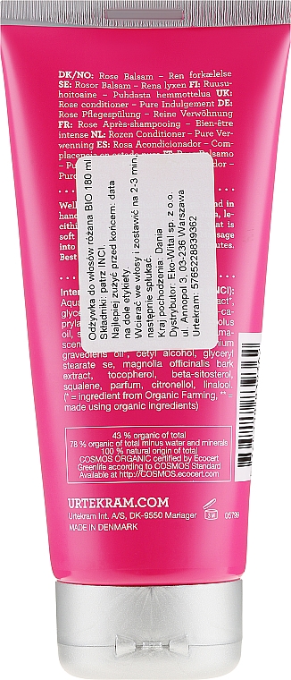 Pflegende Haarspülung mit Rosenextrakt - Urtekram Hair Rose Conditioner — Bild N2