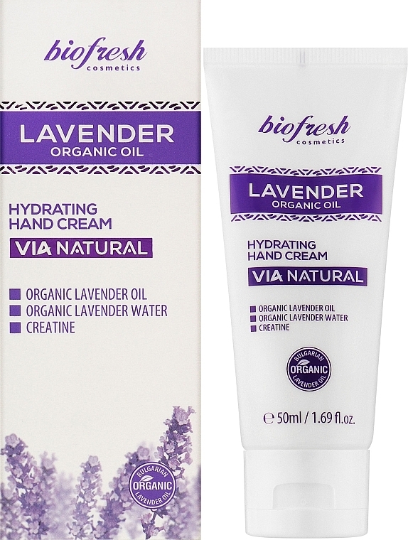 Feuchtigkeitsspendende Handcreme - BioFresh Via Natural Lavender Organic Oil Hydrating Hand Cream — Bild N2