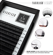 Falsche Wimpern C 0.07 (6-13 mm) mix - Nanolash Volume Lashes — Bild N2