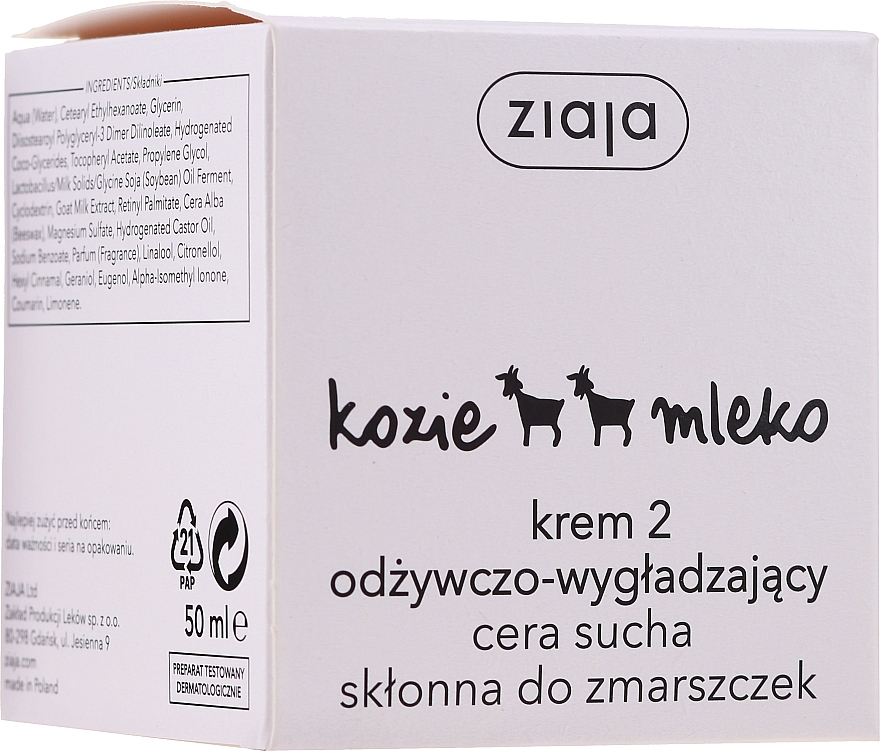 Pflegende und glättende Gesichtscreme mit Ziegenmilch - Ziaja Goat's Milk Cream 2 — Bild N2