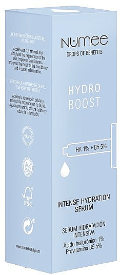Intensiv feuchtigkeitsspendendes Gesichtsserum - Numee Drops Of Benefits Hydro Boost Intense Hydration Serum — Bild N2