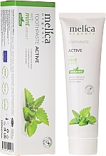 Düfte, Parfümerie und Kosmetik Aktive Zahnpasta mit Minzextrakt - Melica Organic
