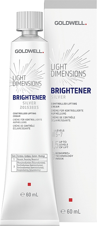 Aufhellende Creme-Haarfarbe - Goldwell Light Dimensions Brightener Silver Levels 5-7 — Bild N1
