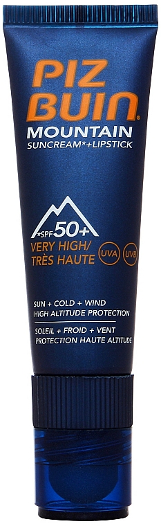 2in1 Sonnenschützende Gesichtscreme und Lippenbalsam SPF 50+ - Piz Buin Mountain Suncream + Lipstick SPF50 — Bild N1