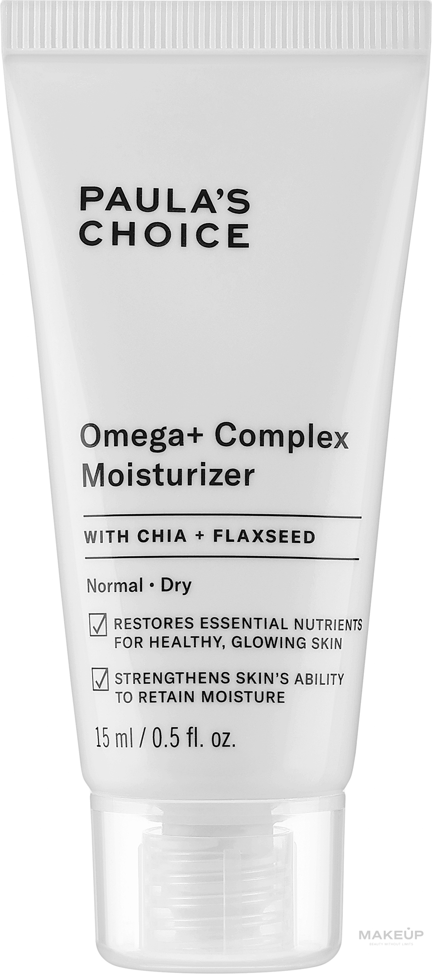 Pflegende Gesichtscreme mit Säurekomplex - Paula's Choice Omega+ Complex Moisturizer Travel Size  — Bild 15 ml