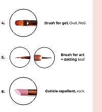 Doppelseitiger Nageldesign-Pinsel - Sincero Salon Double Use Brush — Bild N6