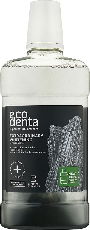 Mundspülung für weißere Zähne - Ecodenta Extra Whitening Mouthwash With Black Charcoal — Bild N1