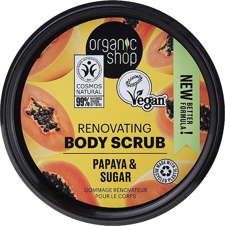 Körperpeeling mit Bio Papayaextrakt und Rohrzucker - Organic Shop Papaya & Sugar Body Scrub