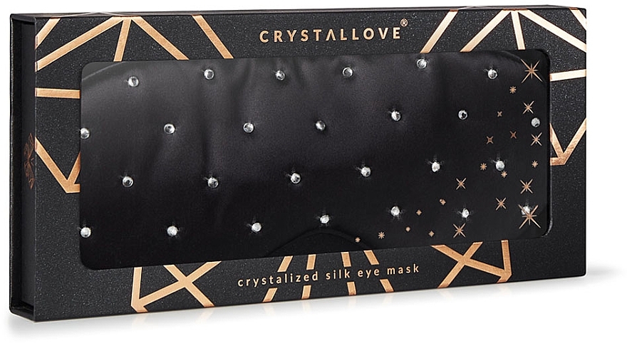 Schlafmaske aus Seide mit Kristallen schwarz - Crystallove — Bild N3