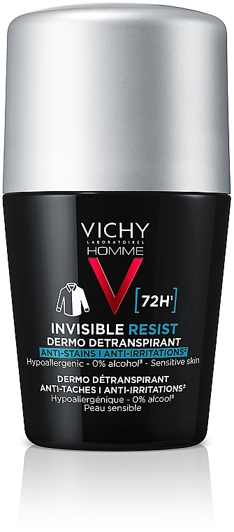 Deo Roll-on Antitranspirant - Vichy Homme Deo Invisible Resist 72H — Bild N1