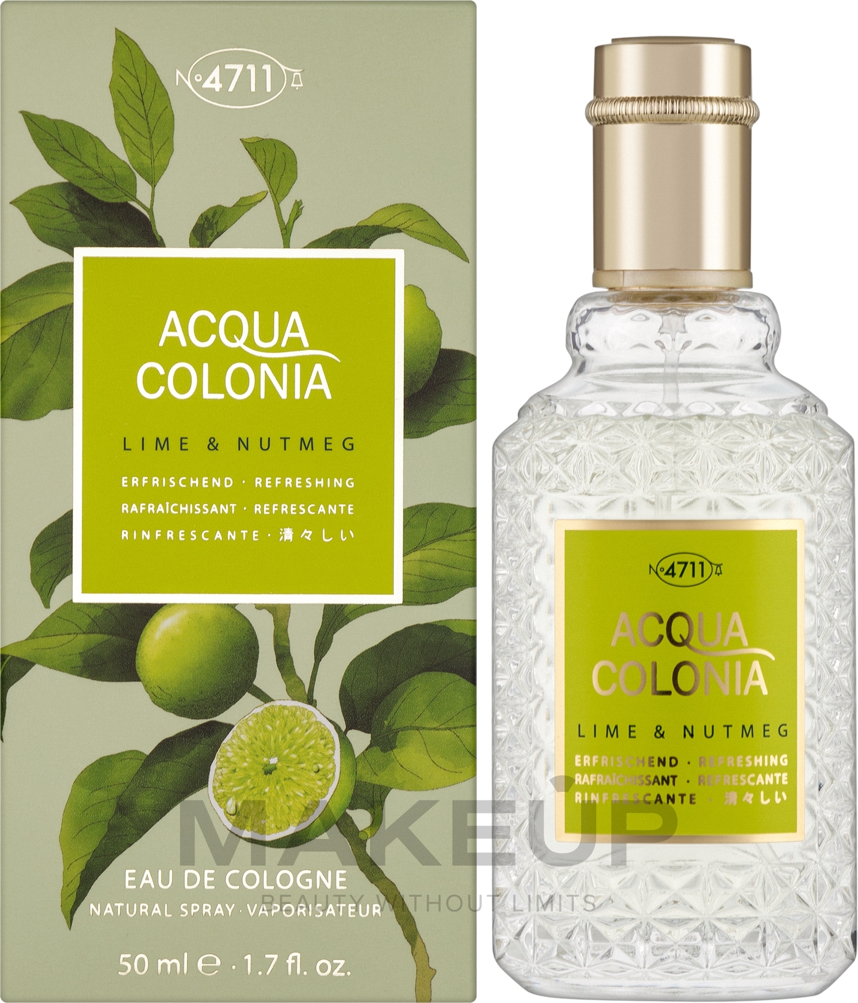 Maurer & Wirtz 4711 Aqua Colognia Lime & Nutmeg - Eau de Cologne — Bild 50 ml