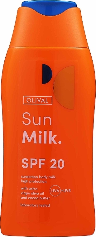 Sonnenschutzmilch für Körper und Gesicht SPF 20 - Olival Sun Milk SPF 20 — Bild N1