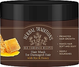 Düfte, Parfümerie und Kosmetik Haarmaske mit Roggenextrakt und Honig - Herbal Traditions Hair Mask For Damaged Hair With Rye & Honey