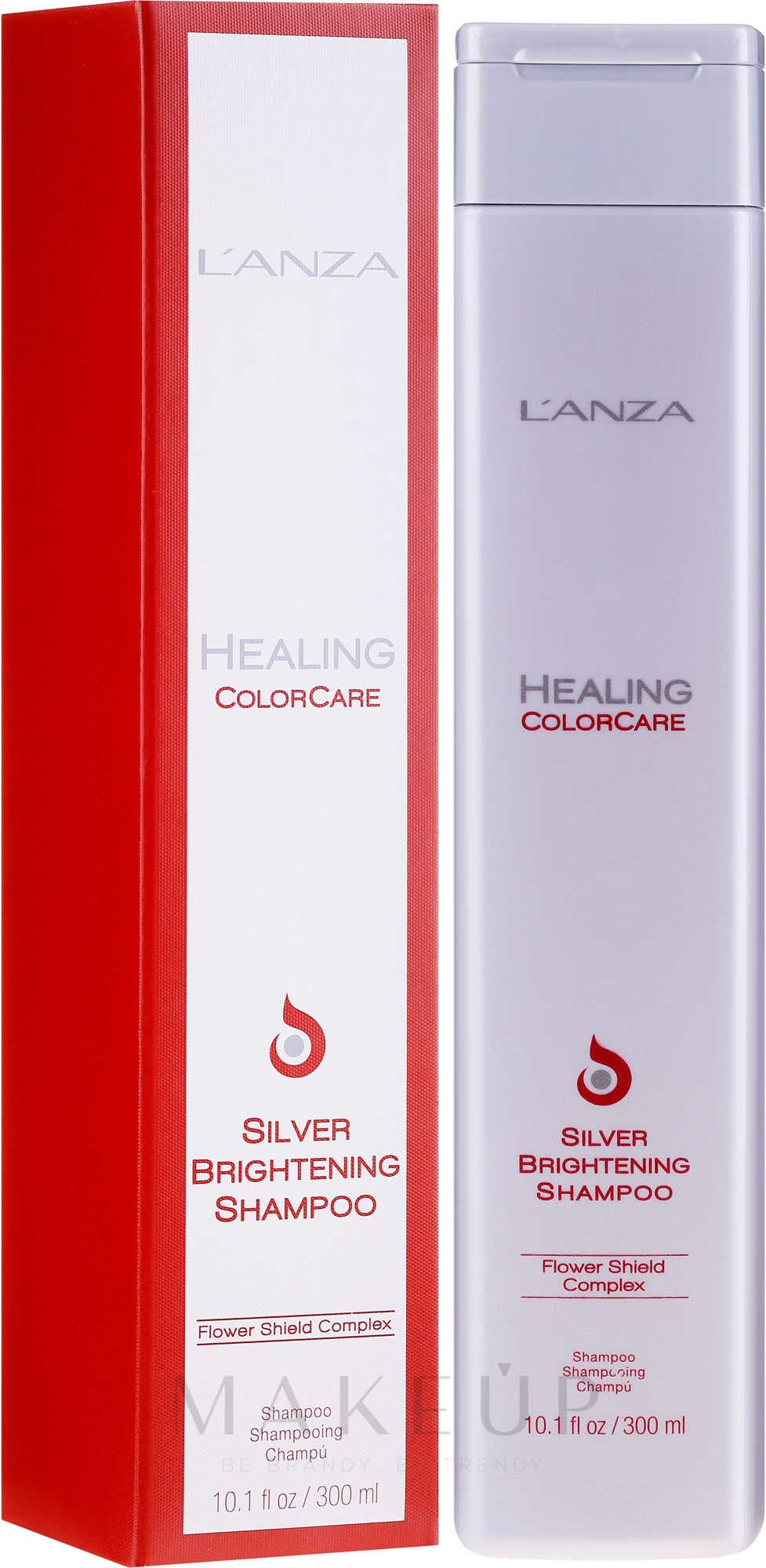 Shampoo gegen Gelbstich für silbernes, graues und blondes Haar - L'Anza Healing ColorCare Silver Brightening Shampoo — Bild 300 ml