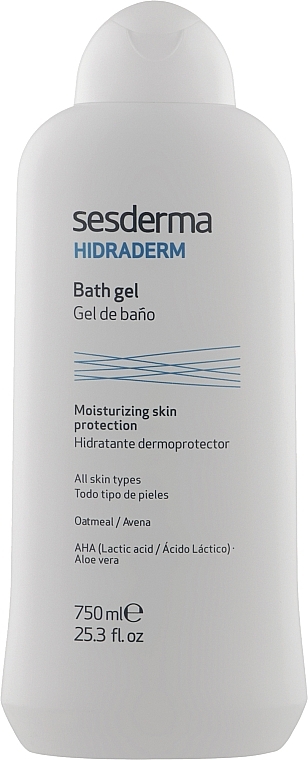 Feuchtigkeitsspendendes Duschgel mit AHA-Säuren und Aloe Vera - SesDerma Laboratories Hidraderm Body Wash — Bild N2