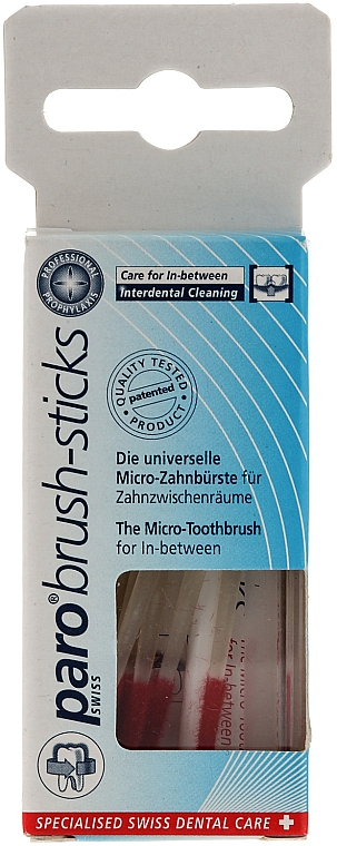 Universelle Mikro-Zahnbürste für Zahnzwischenräume 60 St. - Paro Swiss Brush Sticks — Bild N1