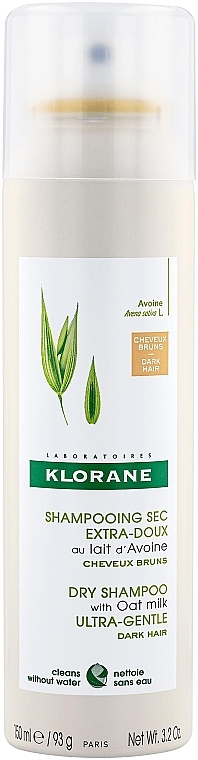 Trockenshampoo mit Hafermilch für dunkles Haar - Klorane Avoine Dry Shampoo With Oat Milk Dark Hair — Bild N1