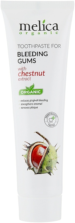 Zahnpasta gegen Zahnfleischbluten mit Kastanienextrakt - Melica Organic — Bild N1