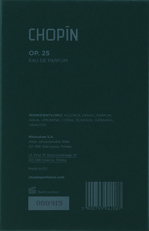 Eau de Parfum - Miraculum Chopin OP. 25 — Bild N2
