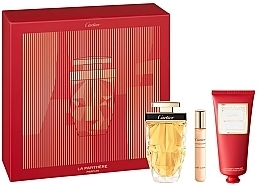 Düfte, Parfümerie und Kosmetik Cartier La Panthere Parfum - Duftset (Parfum 75ml + Parfum Mini 10ml + Körperlotion 100ml) 