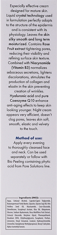 Reichhaltige Nachtcreme zur Verengung der Poren mit Q10 und Japanischer Rose - Ava Laboratorium Pore Solutions Cream — Bild N3