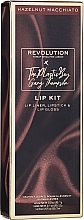 Düfte, Parfümerie und Kosmetik Lippen-Make-up Set (Lippenkonturenstift 1g + Lipgloss 3ml + Lippenstift 3.2g) - The Plastic Boy Lip Kit Hazelnut Macchiato