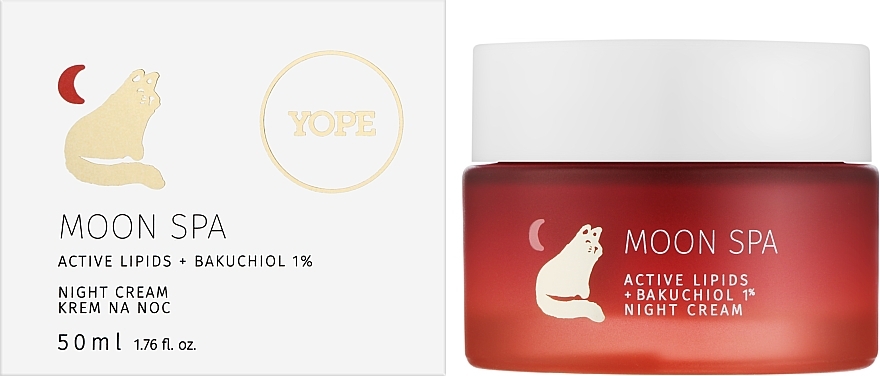 Nachtcreme für das Gesicht mit Bakuchiol - Yope Moon Spa Active Lipids + Bakuchiol 1% Night Cream — Bild N2