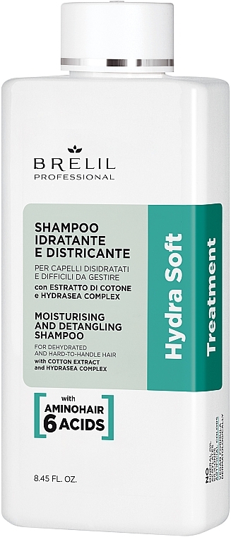 Feuchtigkeitsspendendes Shampoo - Brelil Hydra Soft Treatment Moisturising And Detangling Shampoo  — Bild N1