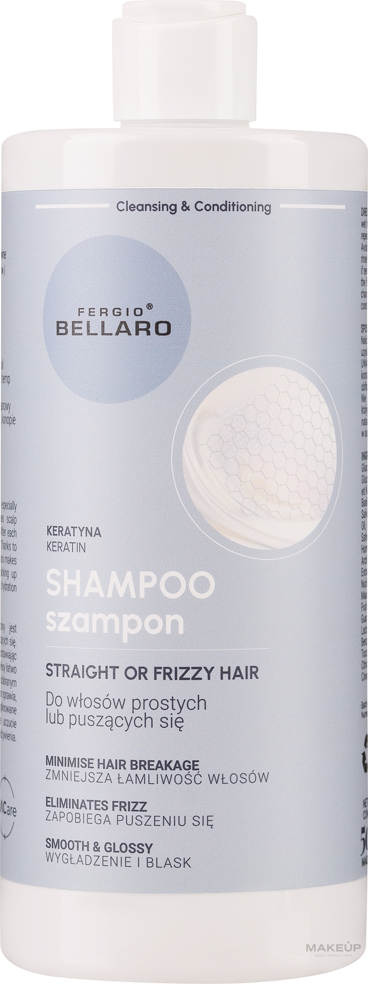 Shampoo für glattes und lockiges Haar mit Keratin - Fergio Bellaro Keratin Straight Or Frizzy Hair Shampoo — Bild 500 ml