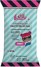 Düfte, Parfümerie und Kosmetik Antibakterielle Feuchtücher für Kinder mit Fruchtduft 15 St. - Lorenay LOL Surprise Fruit Wet Wipes