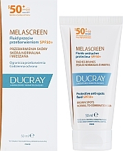 Anti-Pigment-Gesichtsfluid - Ducray Melascreen Protective Anti-spots Fluid SPF 50 Normal to Combination Skin — Bild N1