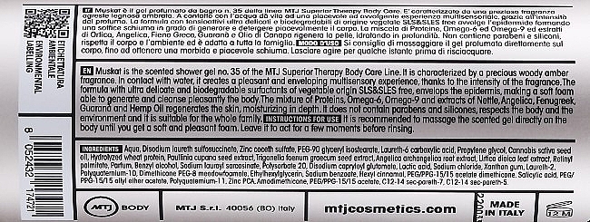 Duftendes Duschgel mit Hanföl - MTJ Cosmetics Superior Therapy Muskat Thirty Five Shower Gel — Bild N5