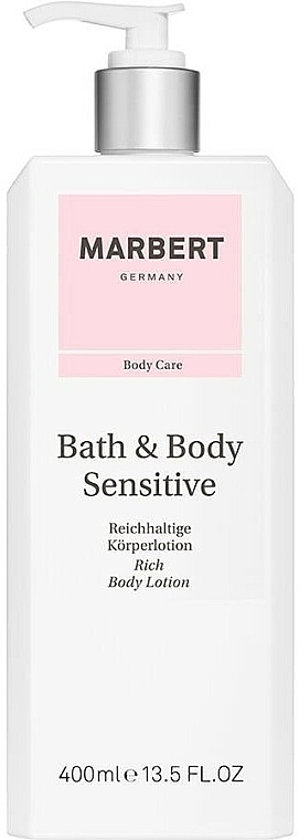 Reichhaltige Körperlotion für trockene und empfindliche Haut - Marbert Bath & Body Sensitive Body Lotion — Bild N1