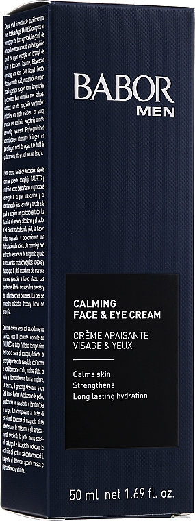 Beruhigende Gesichts- und Augenkonturcreme mit sibirischem Ginseng - Babor Men Calming Face & Eye Cream — Bild N1