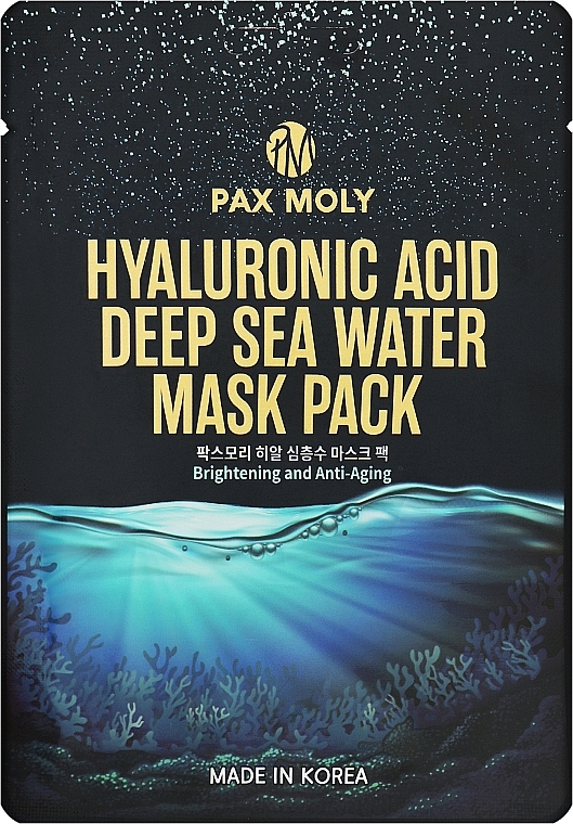 Tuchmaske für das Gesicht - Pax Moly Hyaluronic Acid Deep Sea Water Mask Pack  — Bild N1