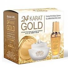 Gesichtspflegeset - Absolute Care 24 Karat Gold Luxury Anti- Aging System (Gesichtsserum 30ml + Gesichtscreme 50ml) — Bild N1