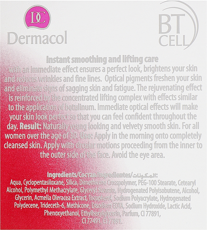 Glättende Anti-Aging Liftingcreme für das Gesicht - Dermacol BT Cell Blur Instant Smoothing & Lifting Care — Bild N3