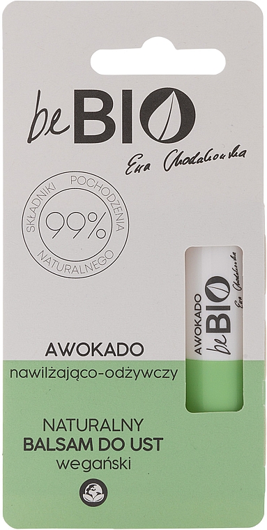 Feuchtigkeitsspendender und pflegender Lippenbalsam Avocado - BeBio Natural Lip Balm With Avocado — Bild N1