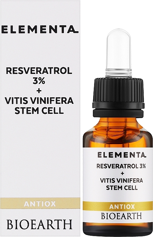 Antioxidatives Gesichtsserum - Bioearth Elementa Antiox Resveratrol 3% + Vitis Vinifera Stem Cell  — Bild N2