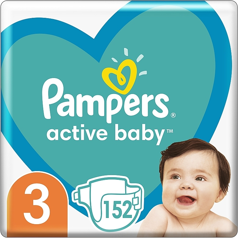 Windeln Active Baby 3 (6-10 kg) 152 St. - Pampers — Bild N1
