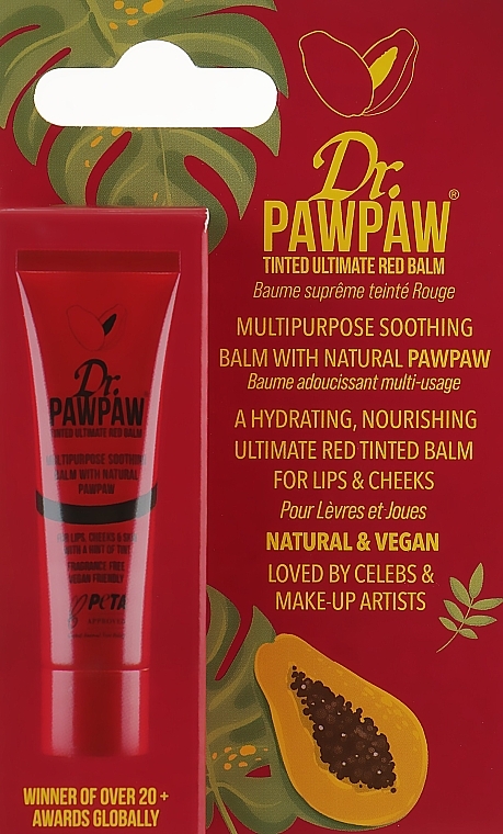 Lippenbalsam rot - Dr. PAWPAW Tinted Ultimate Red Balm — Bild N2